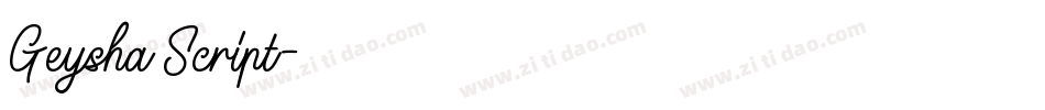 Geysha Script字体转换